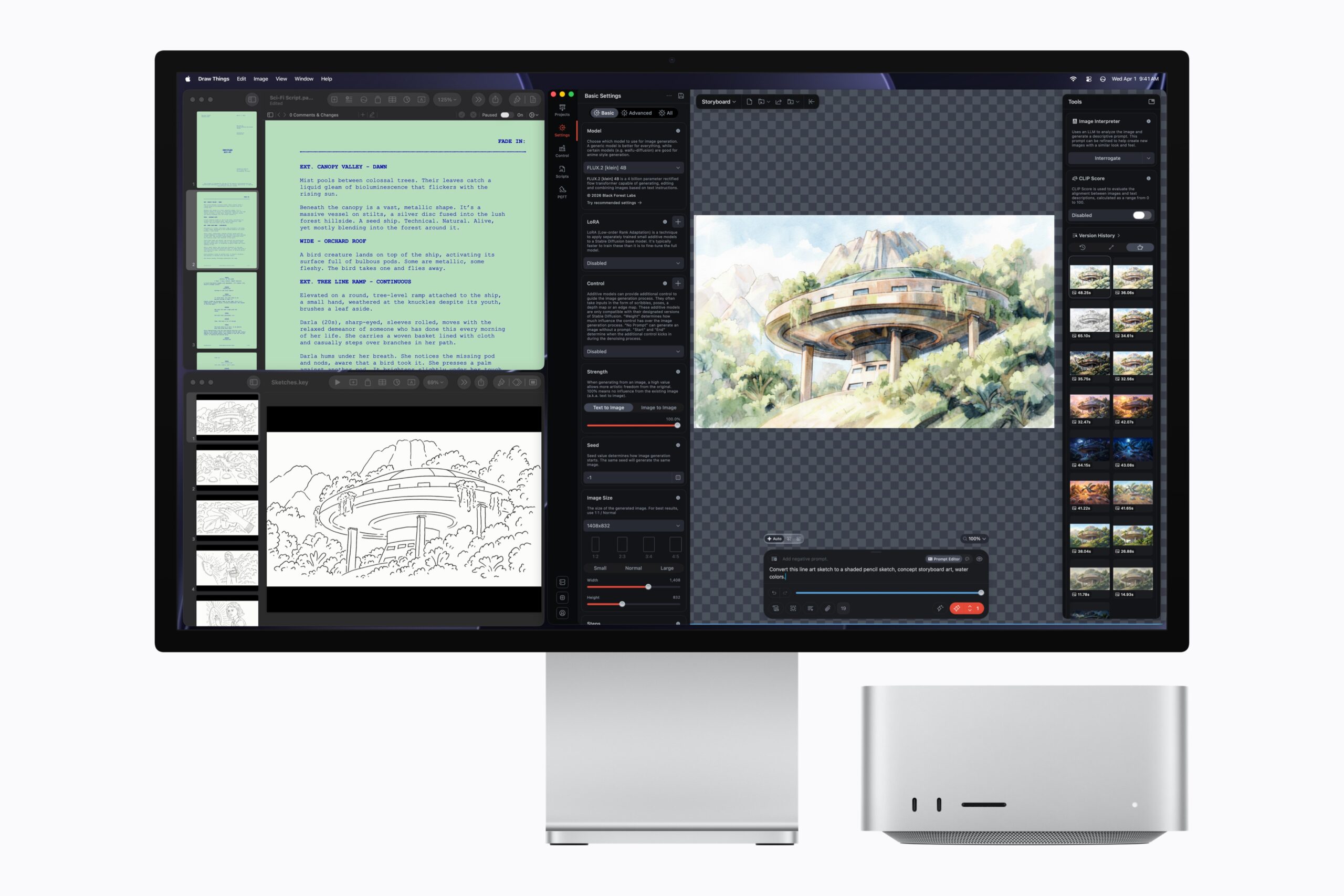 Mac Studio mit Draw Things zur KI-Bilderzeugung